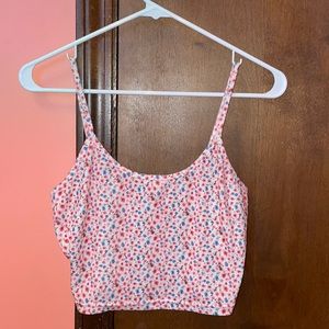 SHEIN Floral Print Cropped Tank Top